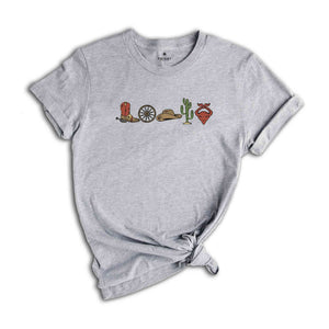 Cowboy Items T-Shirt, Western Style Tee, Country Shirt, Country Concert T-Shirt, Country Style Lovers Gifts