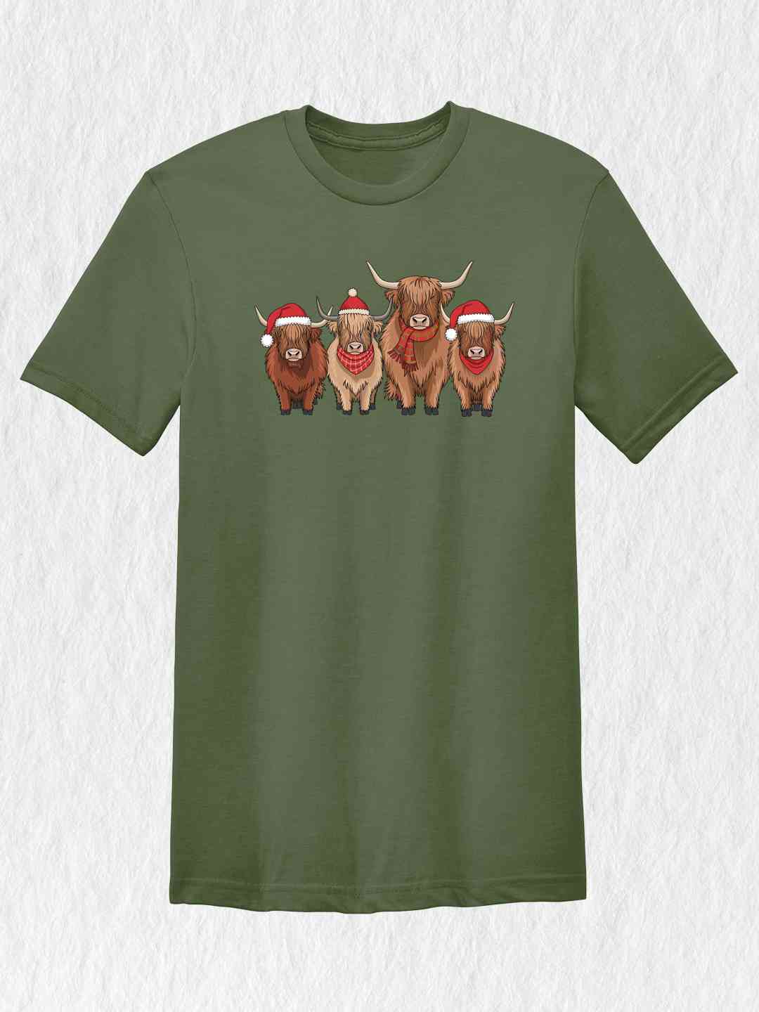 Cows Christmas Shirt, Christmas Highland Cow Shirt, Cute Cows Christmas Shirt, Farm Christmas Shirt, Holiday Shirt, Trendy Holiday Shirt