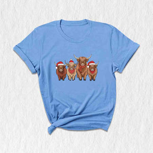 Cows Christmas Shirt, Christmas Highland Cow Shirt, Cute Cows Christmas Shirt, Farm Christmas Shirt, Holiday Shirt, Trendy Holiday Shirt
