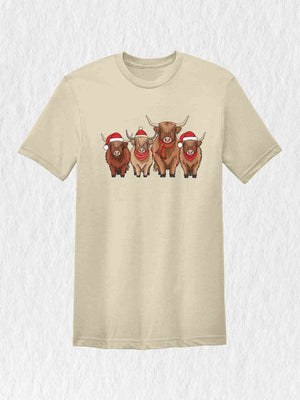 Cows Christmas Shirt, Christmas Highland Cow Shirt, Cute Cows Christmas Shirt, Farm Christmas Shirt, Holiday Shirt, Trendy Holiday Shirt
