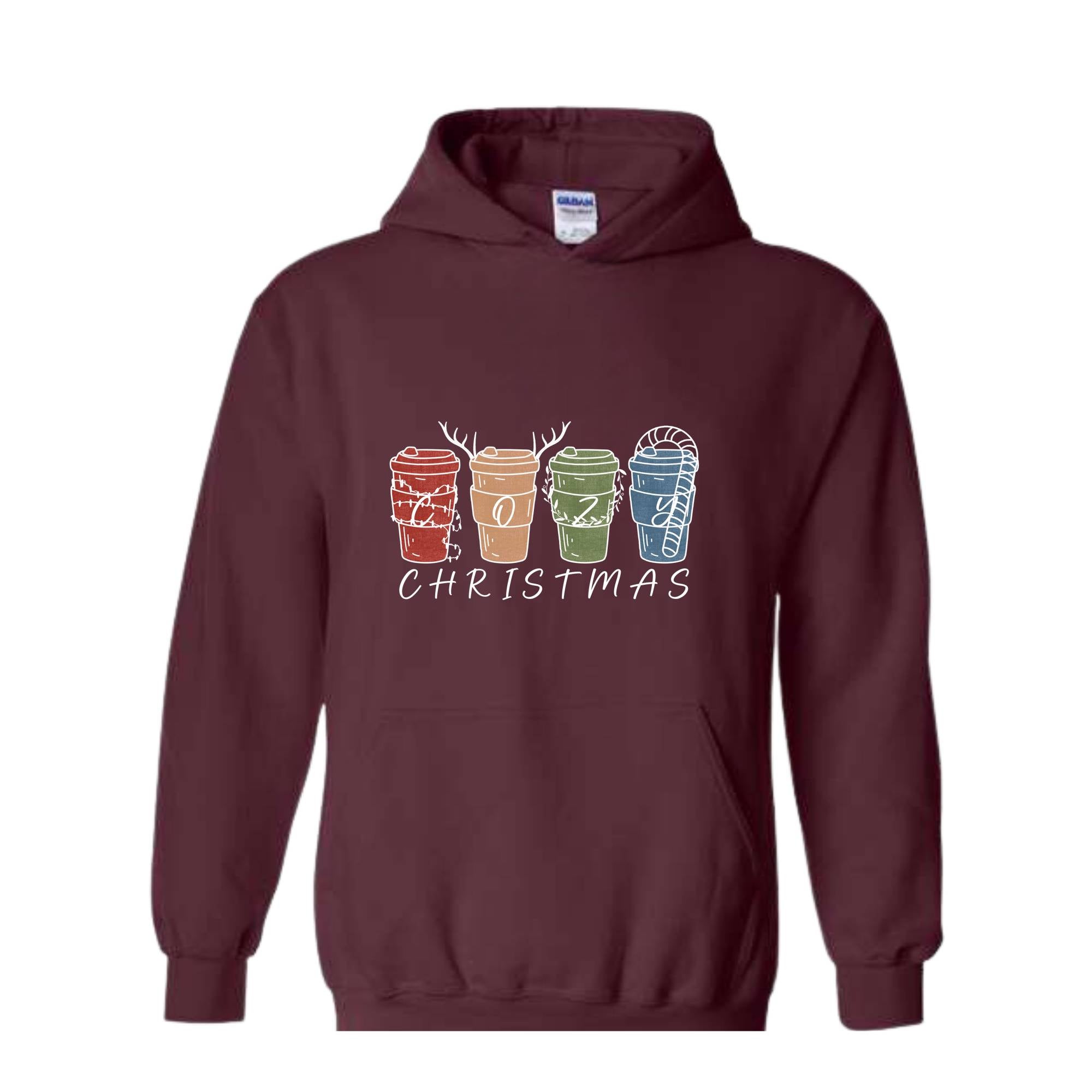 Cozy Christmas Sweatshirt, Christmas Coffee Cups Sweatshirt, Coffee Lover Christmas Sweatshirt, Holiday Sweatshirt, New Year Sweatshirt, Christmas Gift, Xmas Sweatshirt