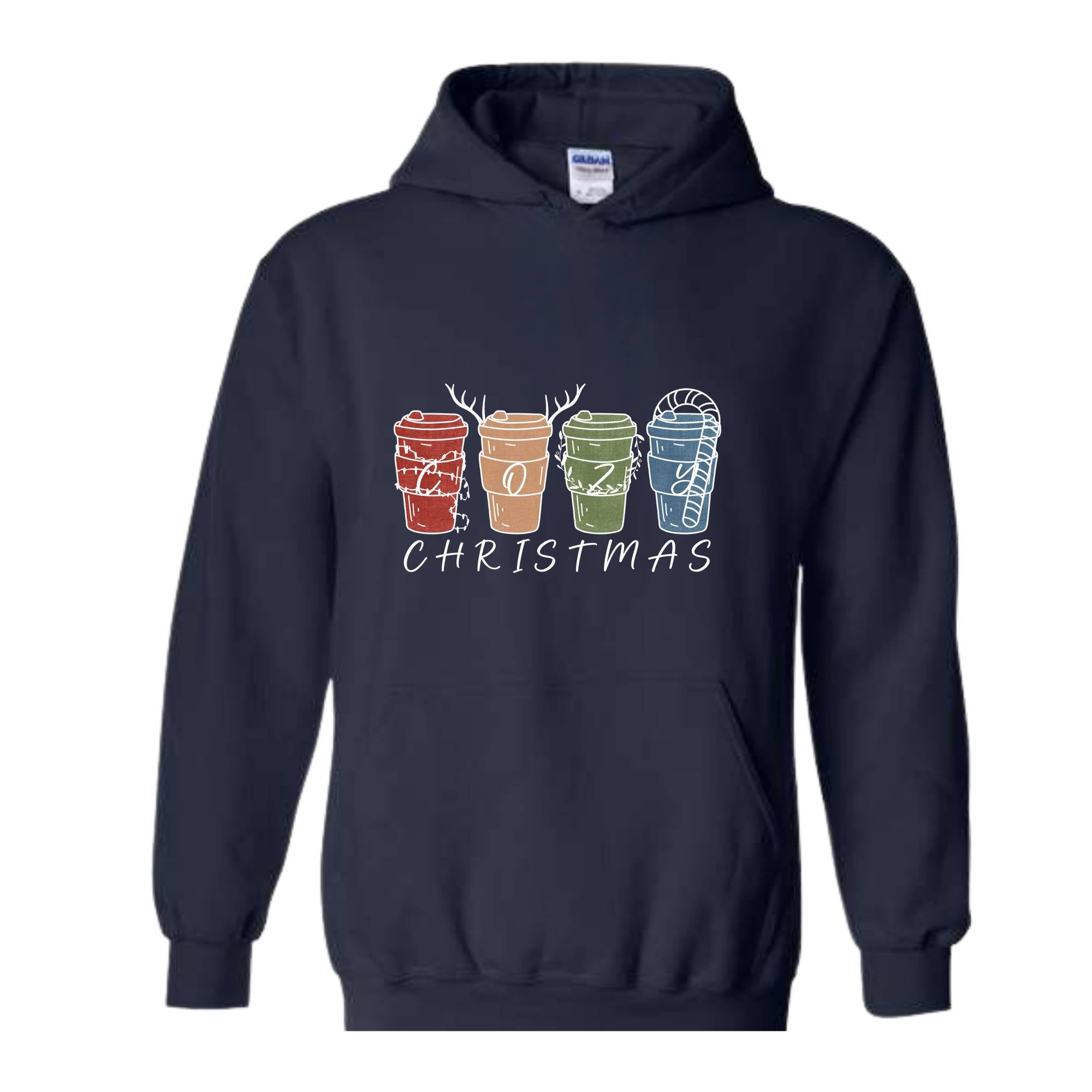 Cozy Christmas Sweatshirt, Christmas Coffee Cups Sweatshirt, Coffee Lover Christmas Sweatshirt, Holiday Sweatshirt, New Year Sweatshirt, Christmas Gift, Xmas Sweatshirt