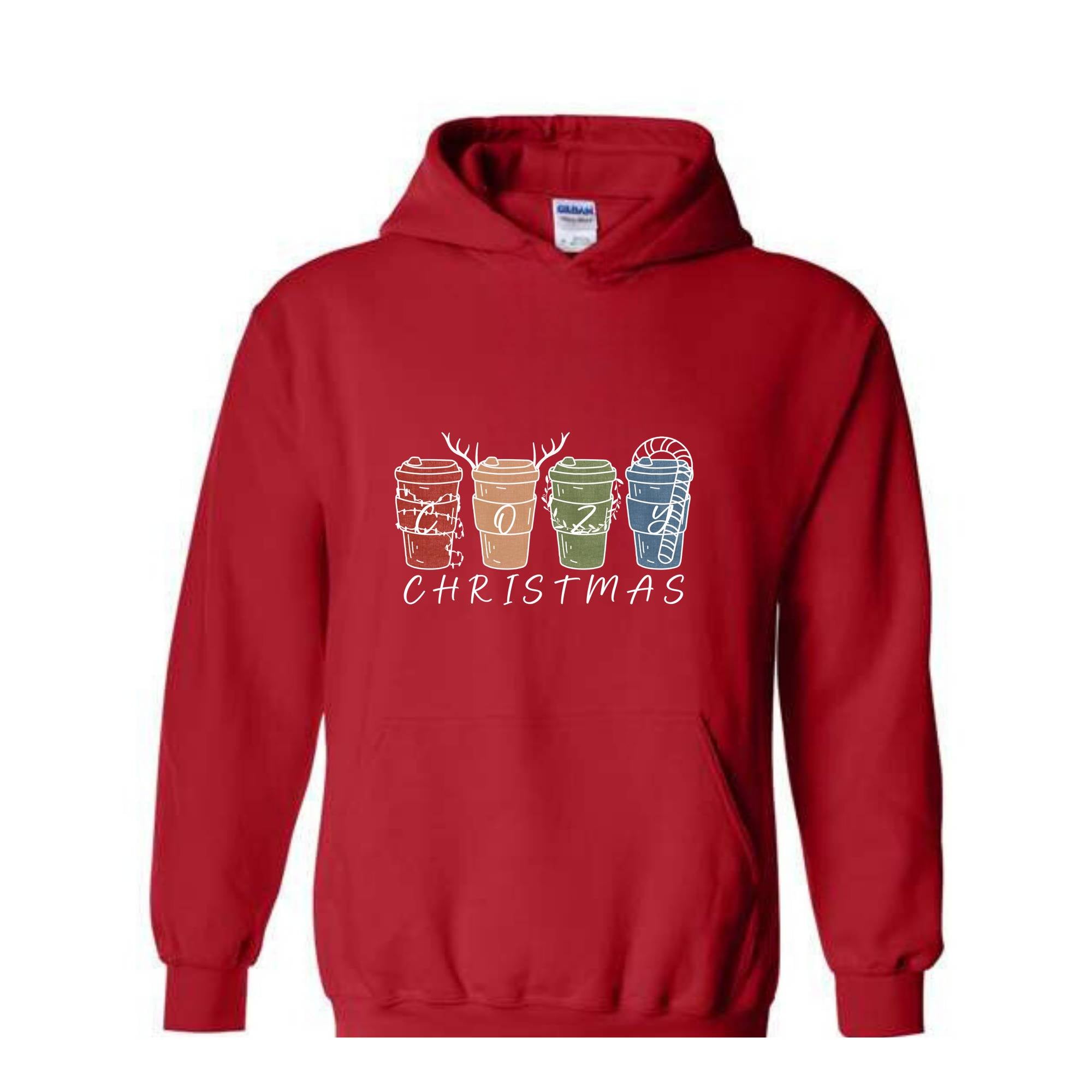 Cozy Christmas Sweatshirt, Christmas Coffee Cups Sweatshirt, Coffee Lover Christmas Sweatshirt, Holiday Sweatshirt, New Year Sweatshirt, Christmas Gift, Xmas Sweatshirt