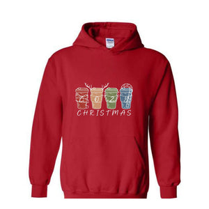 Cozy Christmas Sweatshirt, Christmas Coffee Cups Sweatshirt, Coffee Lover Christmas Sweatshirt, Holiday Sweatshirt, New Year Sweatshirt, Christmas Gift, Xmas Sweatshirt