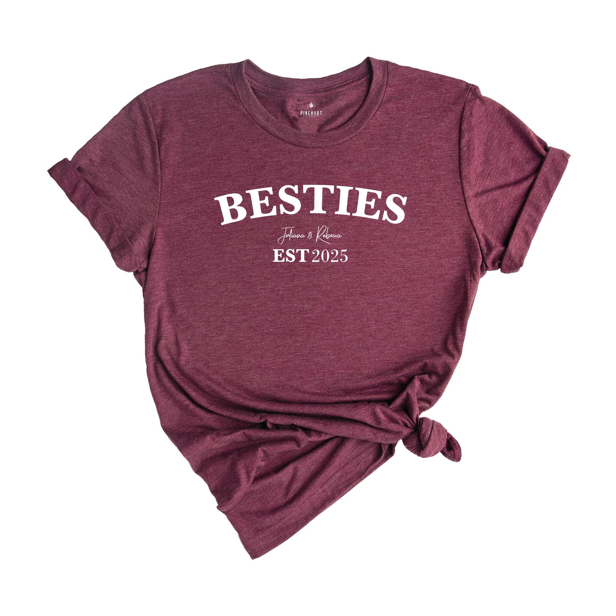 Custom Besties T-shirt, Best Friend Tee, Best Friend Birthday Gift, Sisters Tee, Custom Best Friend Gift, BFF Gifts