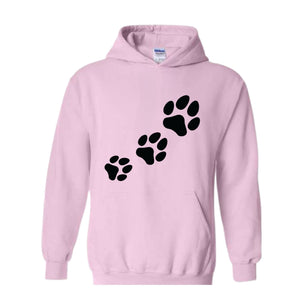 Custom Dog Name Sweatshirt, Dog Paws Sweater, Custom Dog Ears Sleeve Sweatshirt, Custom Pet Hoodie, Pet Lovers Gift