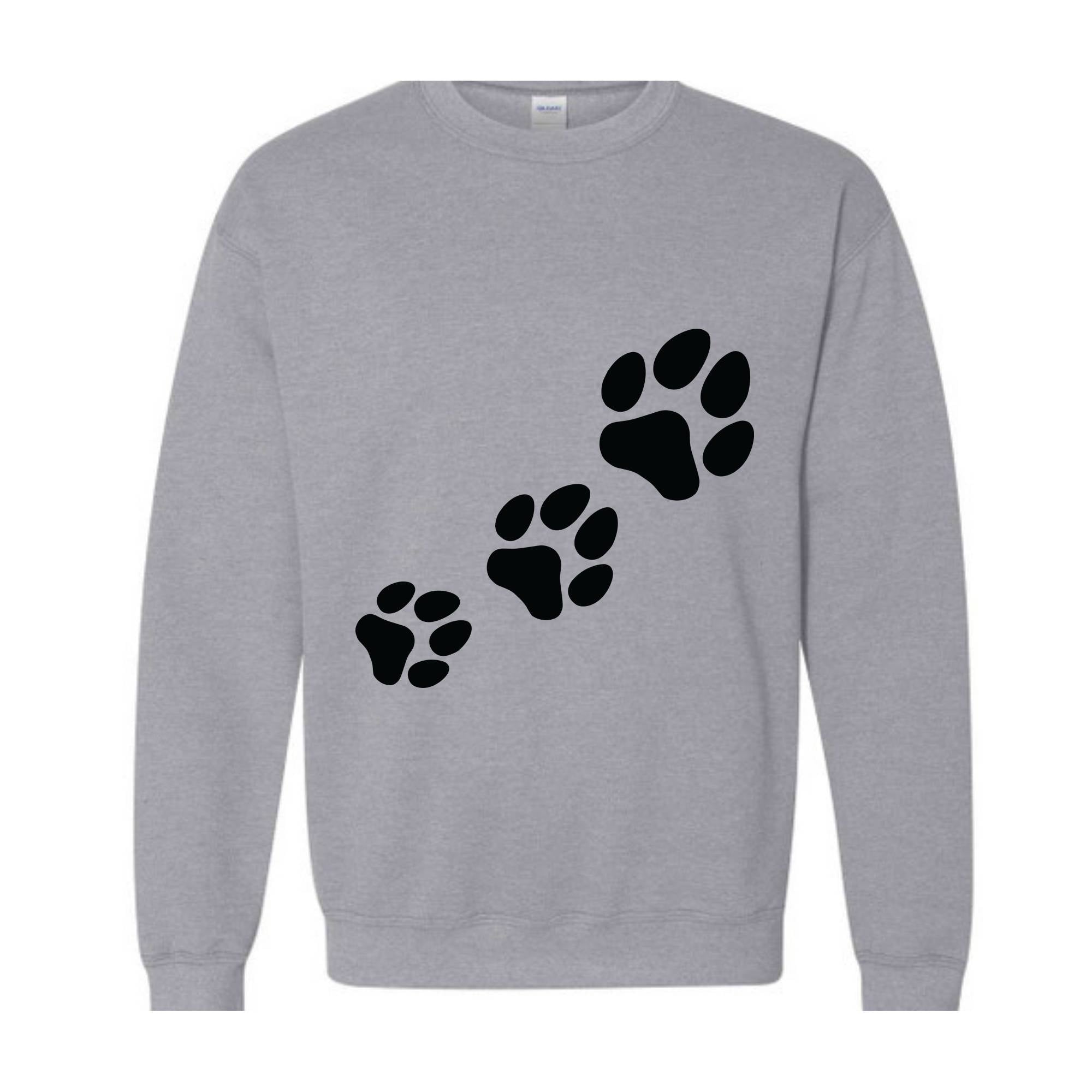 Custom Dog Name Sweatshirt, Dog Paws Sweater, Custom Dog Ears Sleeve Sweatshirt, Custom Pet Hoodie, Pet Lovers Gift