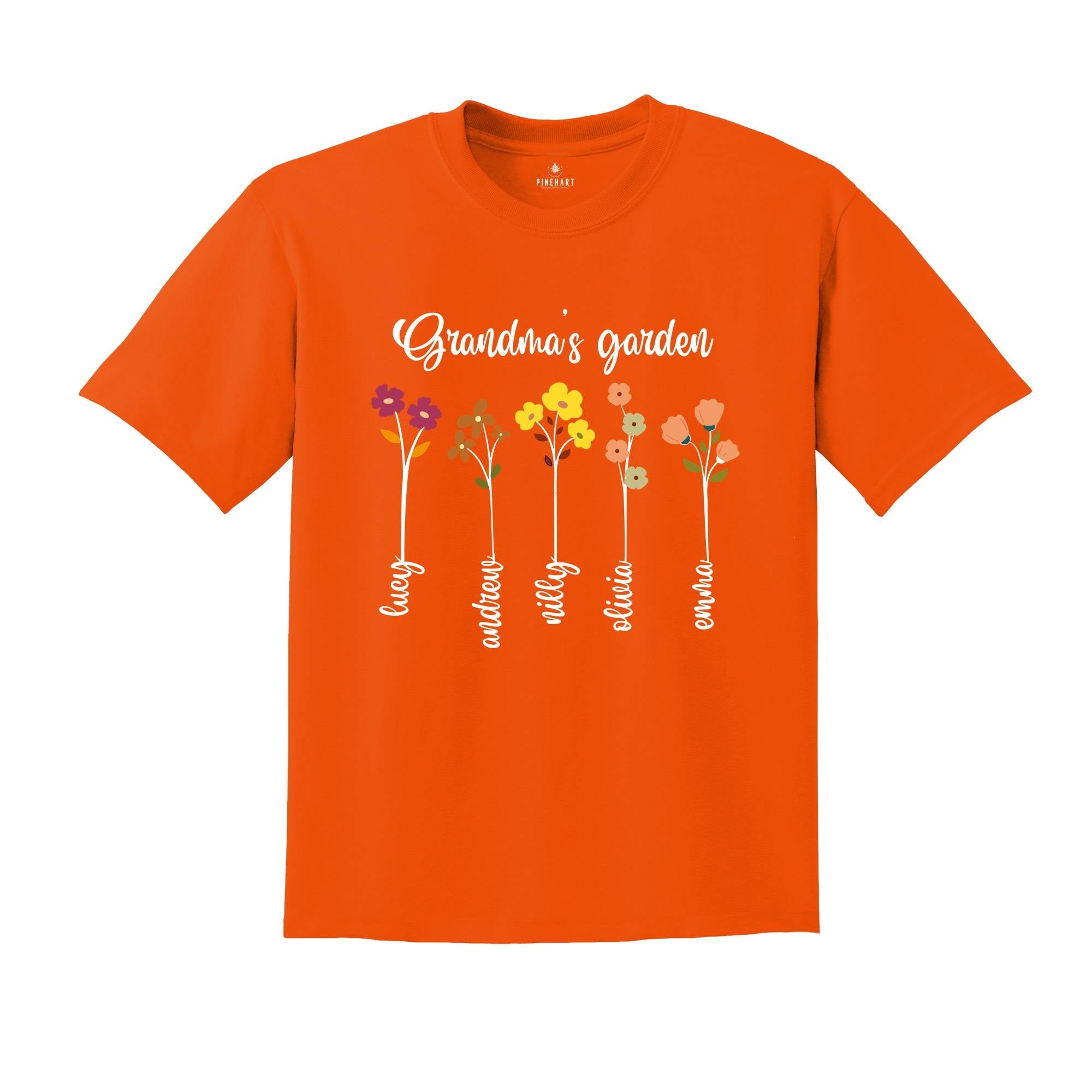 Custom Grandma's Garden Shirt, Custom Birthflower Shirt, Gift for Grandma, Love Shirt, Mom's Garden Shirt, Cute Mom Shirt, Custom Name Shirt