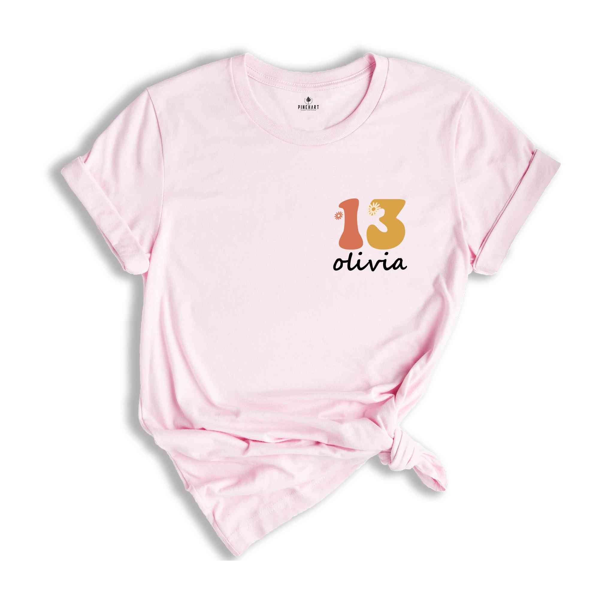 Custom In My Teenage Era Shirt, Personalized Teenager Shirt, 13th Birthday Shirt For Teen, Thirteenth Birthday Party Gift