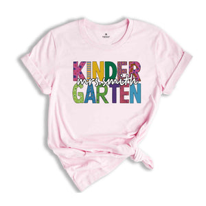 Custom Kindergarten Shirt, Kindergarten Teacher Shirt, Cute Kindergarten Crew Shirt, Teacher Shirt, Retro Teacher Shirt