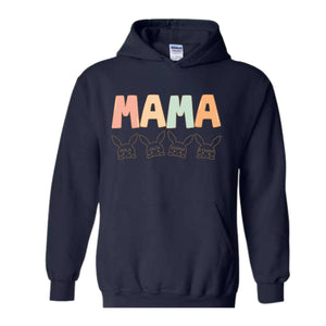 Custom Mama Easter Hoodie , Mama Hoodie With Kids Names, Happy Easter Hoodie , Personalized Easter Day Hoodie