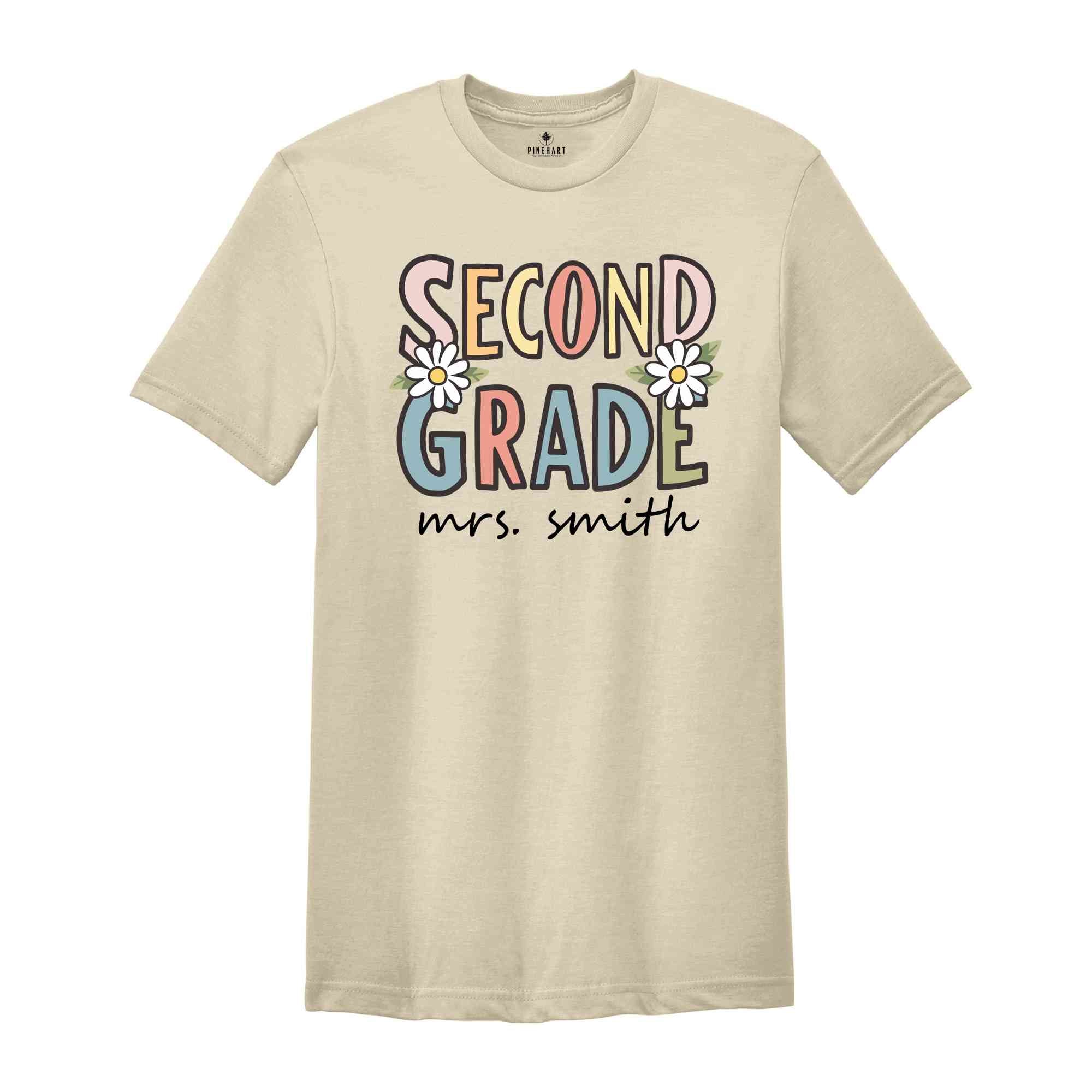 Custom Second Grade Teacher Shirt, Personalized 2nd Grade Team Shirts, Teacher Name, Back to School, Matching Team Shirts