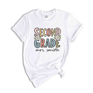 Custom Second Grade Teacher Shirt, Personalized 2nd Grade Team Shirts, Teacher Name, Back to School, Matching Team Shirts