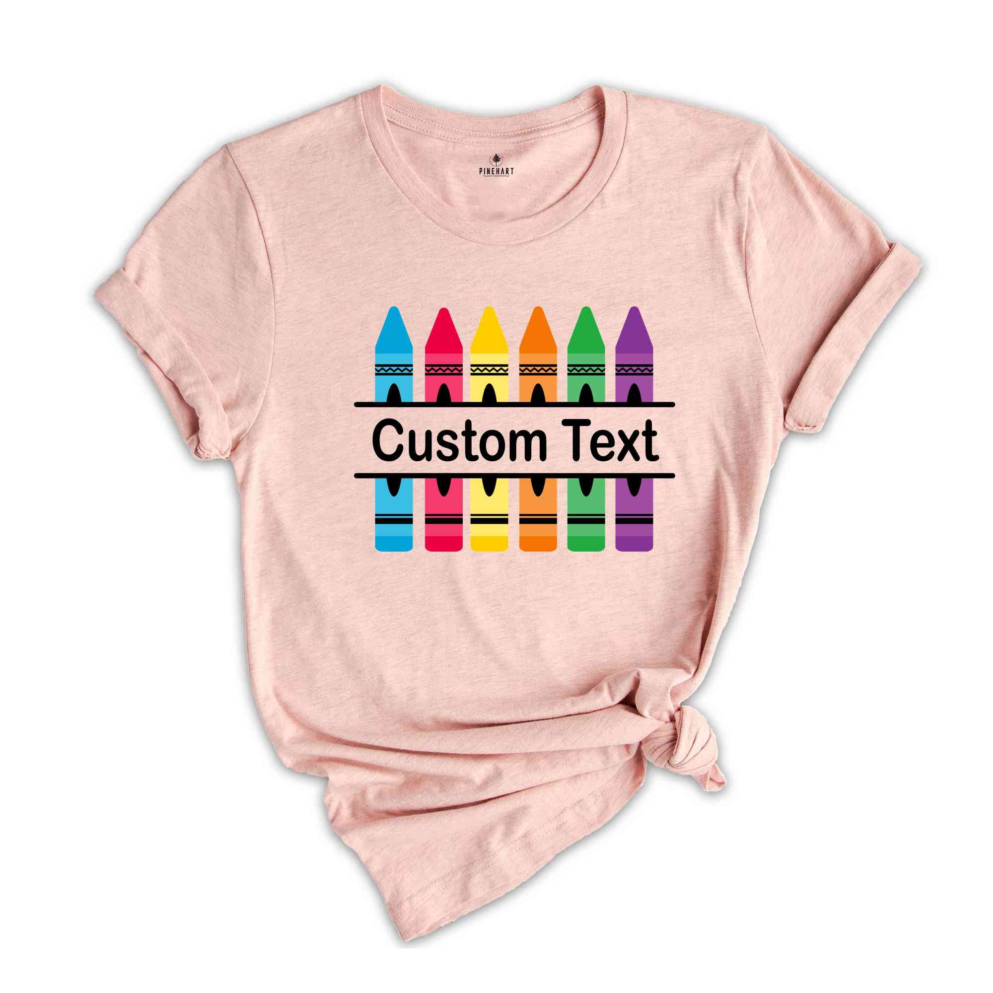 Customized Teacher Shirt, Personalized Name Teacher Shirt, Custom Crayon Teacher Shirt, Gift for Teacher, Back to School Shirt