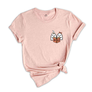 Cute Acotar Ghost Shirt, Ghost reading A Court of Mist and Fury t-shirt, SJM Book Reader, SJM Book Ghost tshirt, SJM Halloween shirt