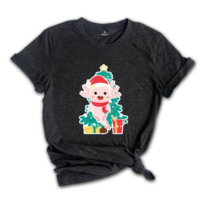 Cute Axolotl Shirt, Christmas Tree Shirt, Xmas Presents Shirt, Family Reunion, Cute Xmas Shirt, Xmas Family Shirt