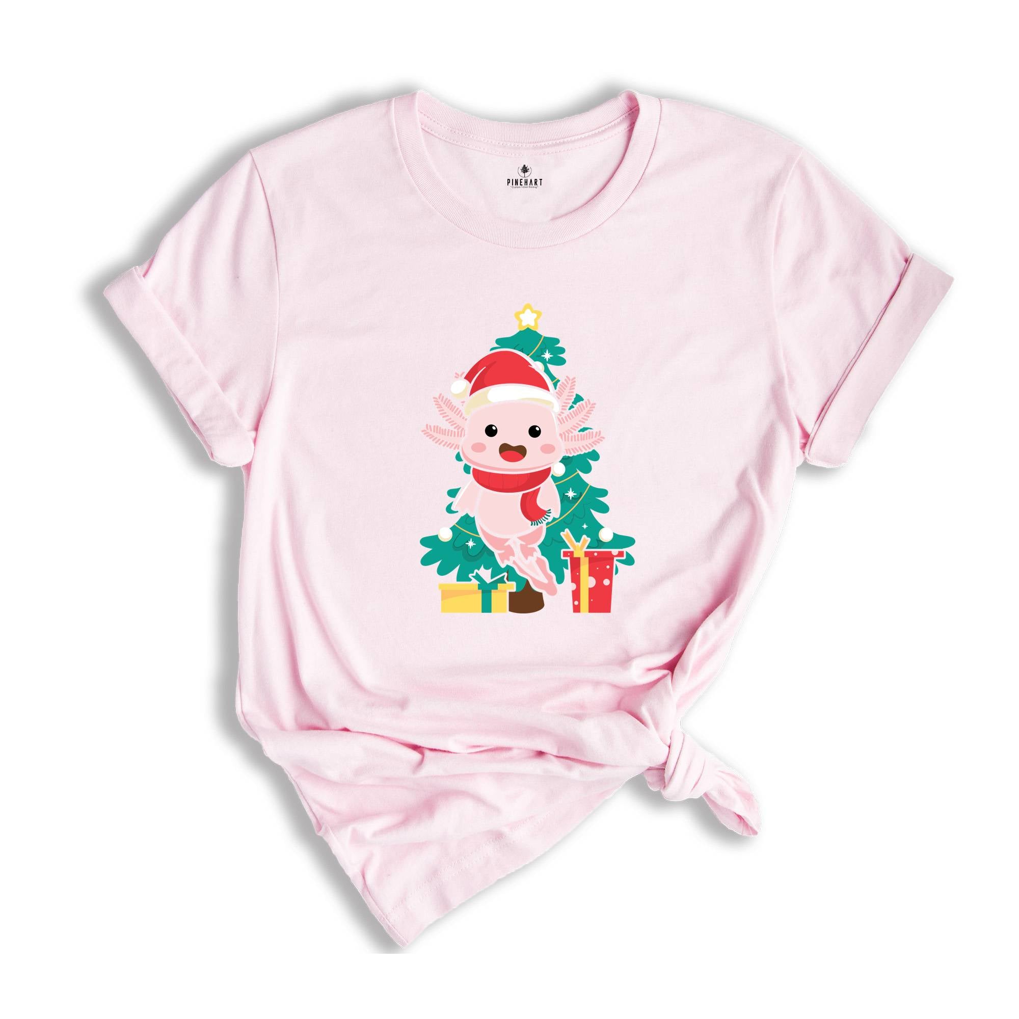 Cute Axolotl Shirt, Christmas Tree Shirt, Xmas Presents Shirt, Family Reunion, Cute Xmas Shirt, Xmas Family Shirt
