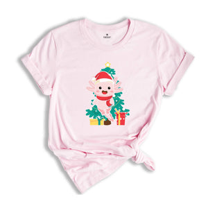 Cute Axolotl Shirt, Christmas Tree Shirt, Xmas Presents Shirt, Family Reunion, Cute Xmas Shirt, Xmas Family Shirt