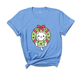 Cute Cat Shirt, Christmas Shirt, Cat Lover Shirt ,Funny Christmas Gift, Cat Shirt, Christmas Tee, Holiday Shirt, Christmas Pajamas