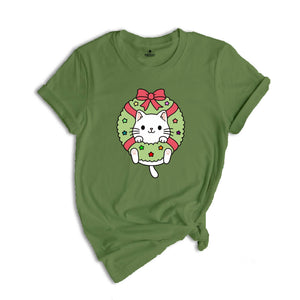 Cute Cat Shirt, Christmas Shirt, Cat Lover Shirt ,Funny Christmas Gift, Cat Shirt, Christmas Tee, Holiday Shirt, Christmas Pajamas