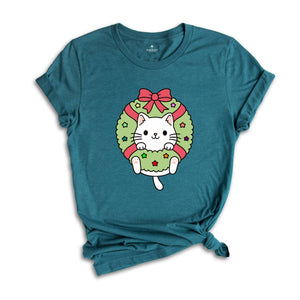 Cute Cat Shirt, Christmas Shirt, Cat Lover Shirt ,Funny Christmas Gift, Cat Shirt, Christmas Tee, Holiday Shirt, Christmas Pajamas
