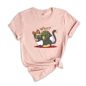 Cute Cat What, Funny Cat Shirt, Funny Christmas Gift, Christmas Shirt, Cat Lover Shirt , Christmas Gift Tee, Holiday Shirt, Cat Mom Tee