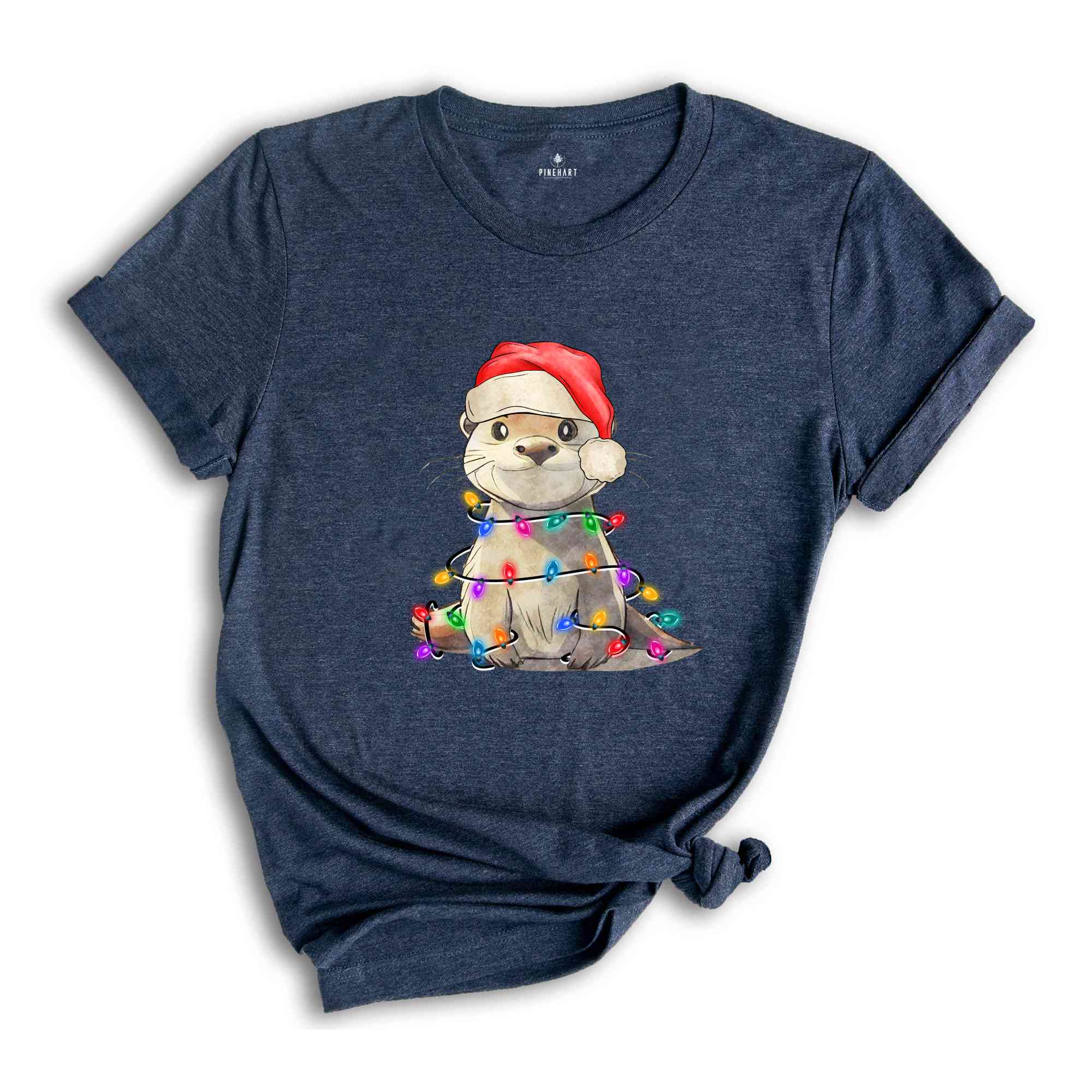 Cute Christmas Animal Shirt, Otter Christmas Light Shirt, Christmas 2026 Gift, Funny Christmas Tee