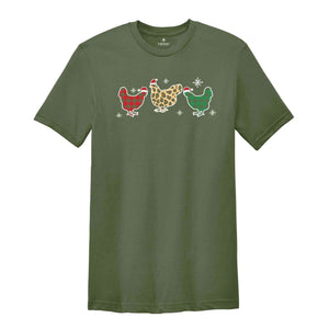 Cute Christmas Chicken Shirt, Christmas Party Shirt, Christmas Gift, Chicken Christmas Tree, 2025 Christmas Gifts