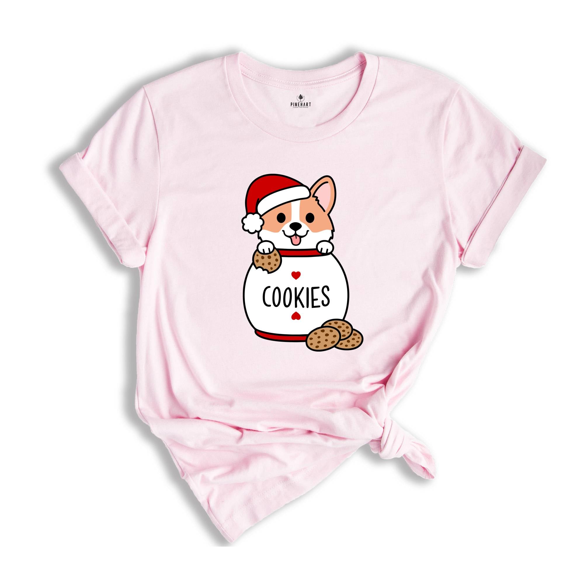 Cute Christmas Corgi Cookies Sweatshirt, Kawaii Christmas Gift, Corgi Lover Holiday Hoodie, Christmas Pajamas