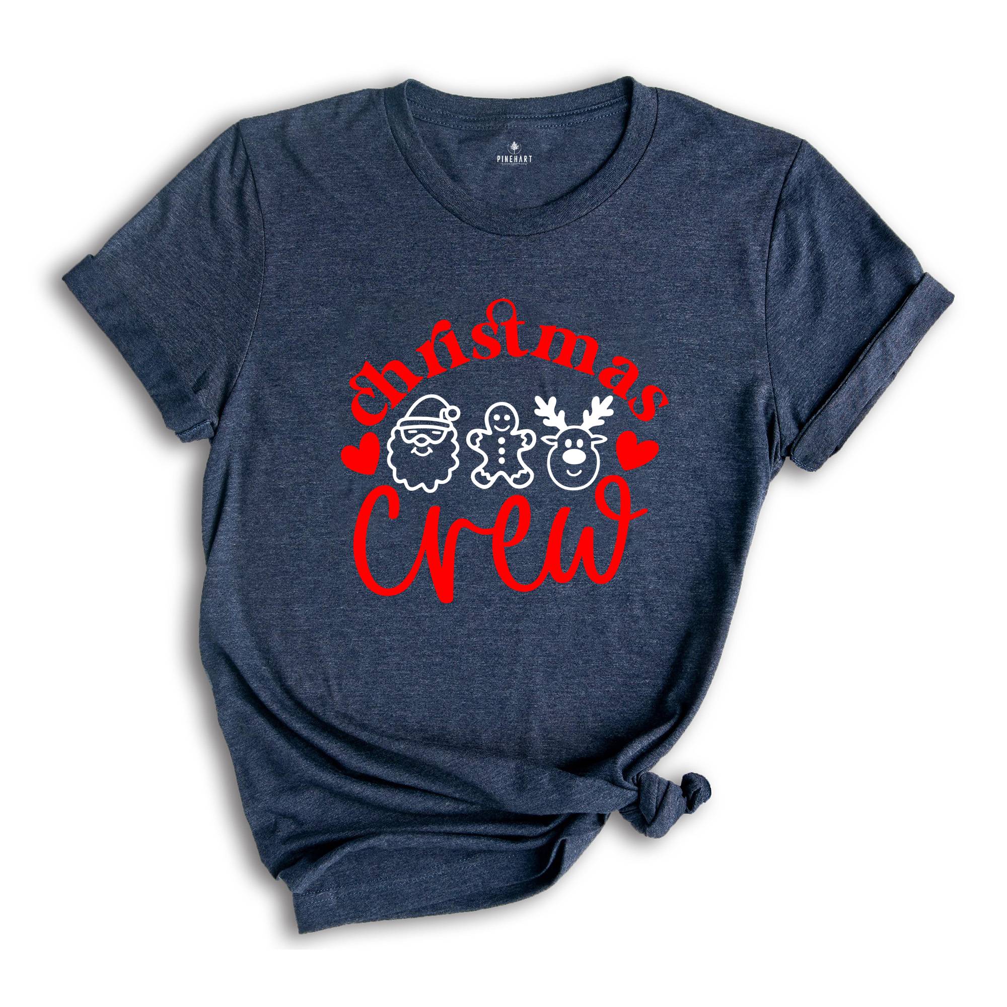Cute Christmas Crew T-Shirt, Matching Christmas Shirt, Santa Cookie and Reindeer Tee, Family Reunion Shirt