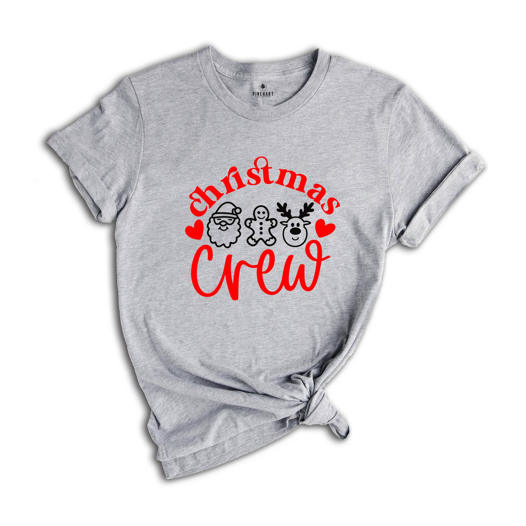 Cute Christmas Crew T-Shirt, Matching Christmas Shirt, Santa Cookie and Reindeer Tee, Family Reunion Shirt
