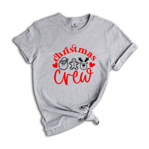 Cute Christmas Crew T-Shirt, Matching Christmas Shirt, Santa Cookie and Reindeer Tee, Family Reunion Shirt
