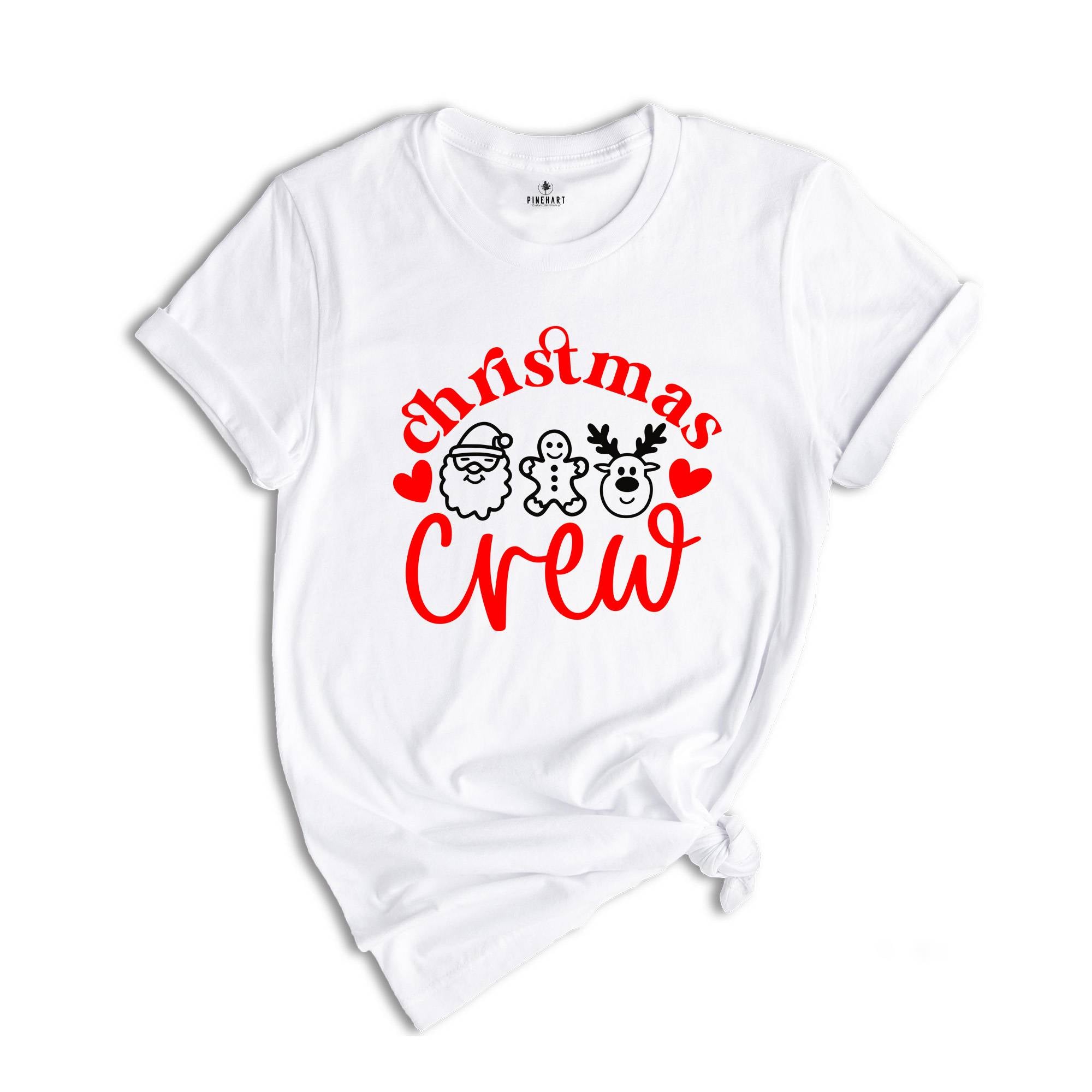 Cute Christmas Crew T-Shirt, Matching Christmas Shirt, Santa Cookie and Reindeer Tee, Family Reunion Shirt