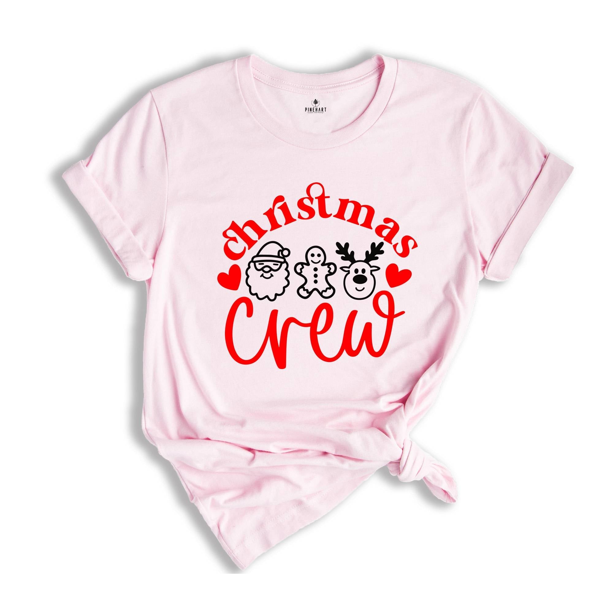 Cute Christmas Crew T-Shirt, Matching Christmas Shirt, Santa Cookie and Reindeer Tee, Family Reunion Shirt
