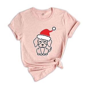 Cute Christmas Dog T-Shirt, Christmas Gift For Dog Owner, Winter Dog Tee, Animal Lover Christmas Shirt