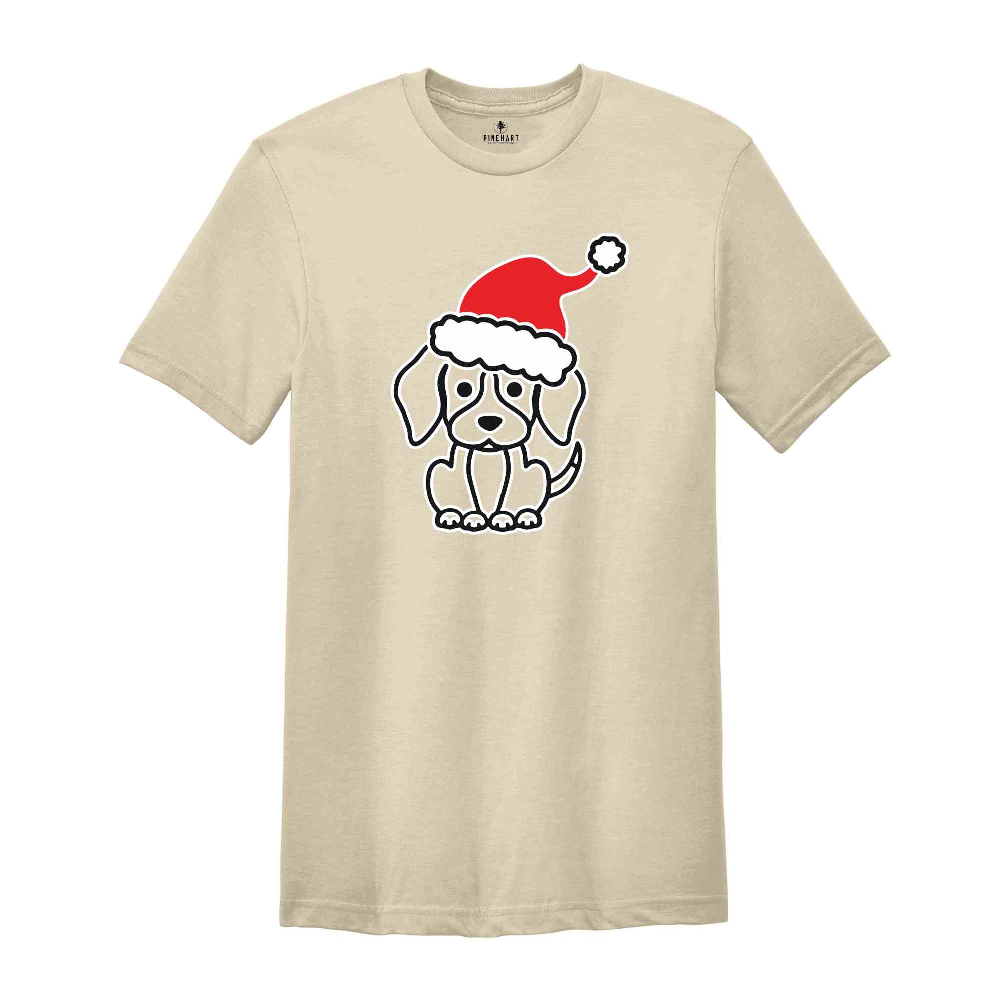 Cute Christmas Dog T-Shirt, Christmas Gift For Dog Owner, Winter Dog Tee, Animal Lover Christmas Shirt