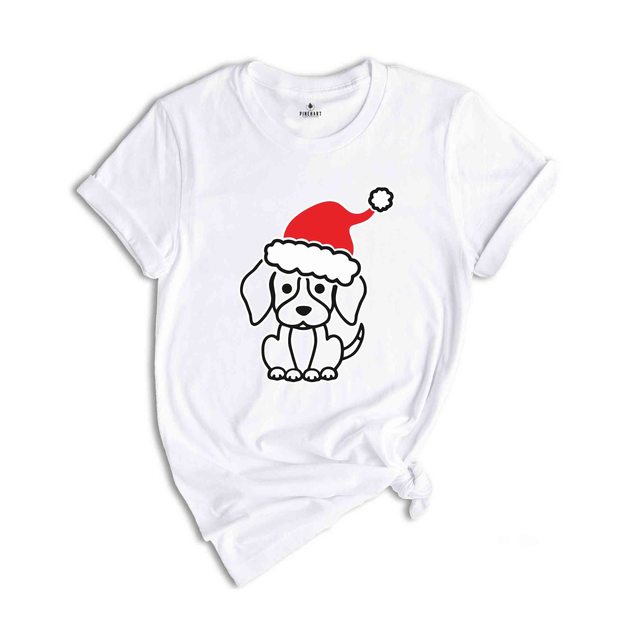 Cute Christmas Dog T-Shirt, Christmas Gift For Dog Owner, Winter Dog Tee, Animal Lover Christmas Shirt