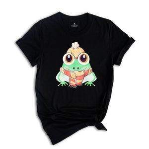 Cute Christmas Frog Tee, Funny Frog Shirt, Christmas Animal Shirt, Christmas Pajamas, Christmas Costume, Adorable Frog T-Shirt