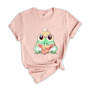 Cute Christmas Frog Tee, Funny Frog Shirt, Christmas Animal Shirt, Christmas Pajamas, Christmas Costume, Adorable Frog T-Shirt