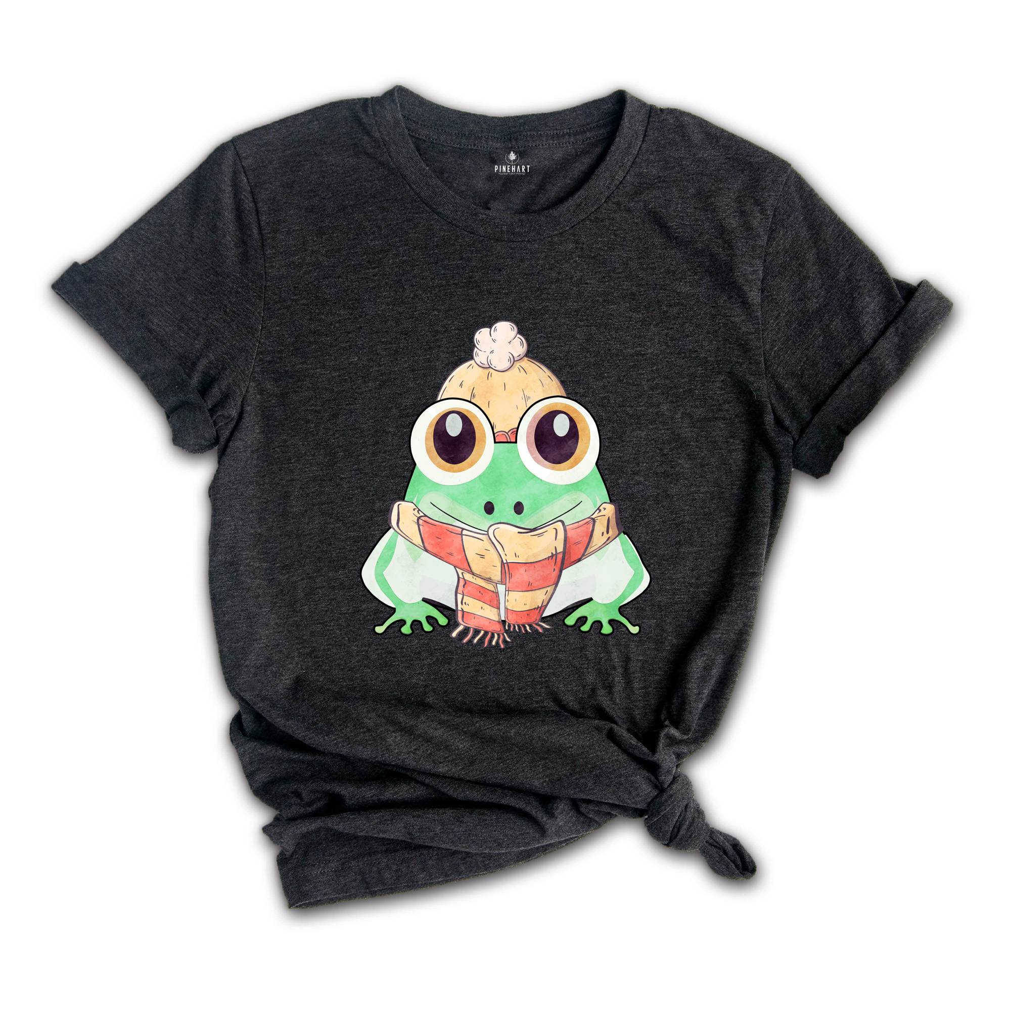 Cute Christmas Frog Tee, Funny Frog Shirt, Christmas Animal Shirt, Christmas Pajamas, Christmas Costume, Adorable Frog T-Shirt