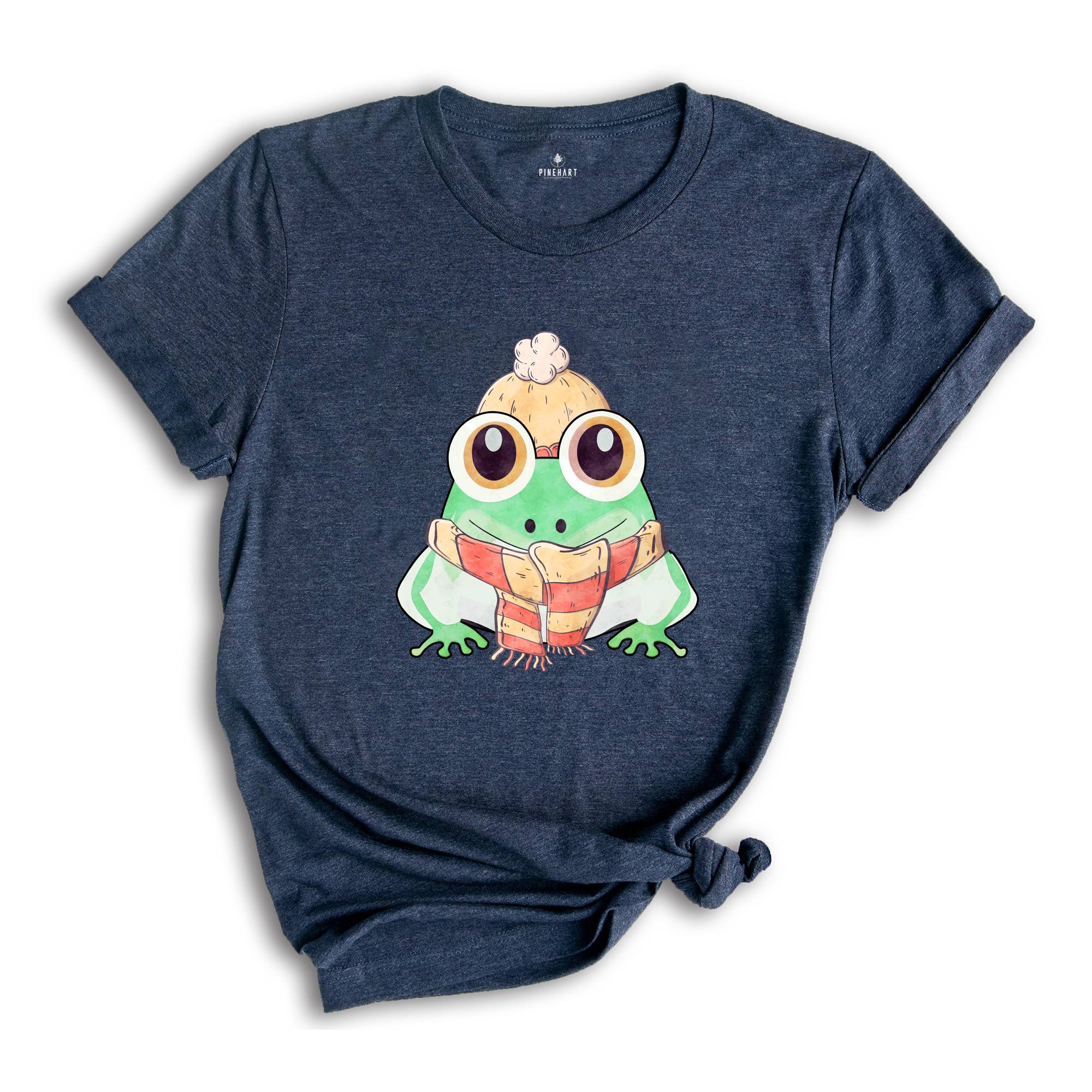 Cute Christmas Frog Tee, Funny Frog Shirt, Christmas Animal Shirt, Christmas Pajamas, Christmas Costume, Adorable Frog T-Shirt