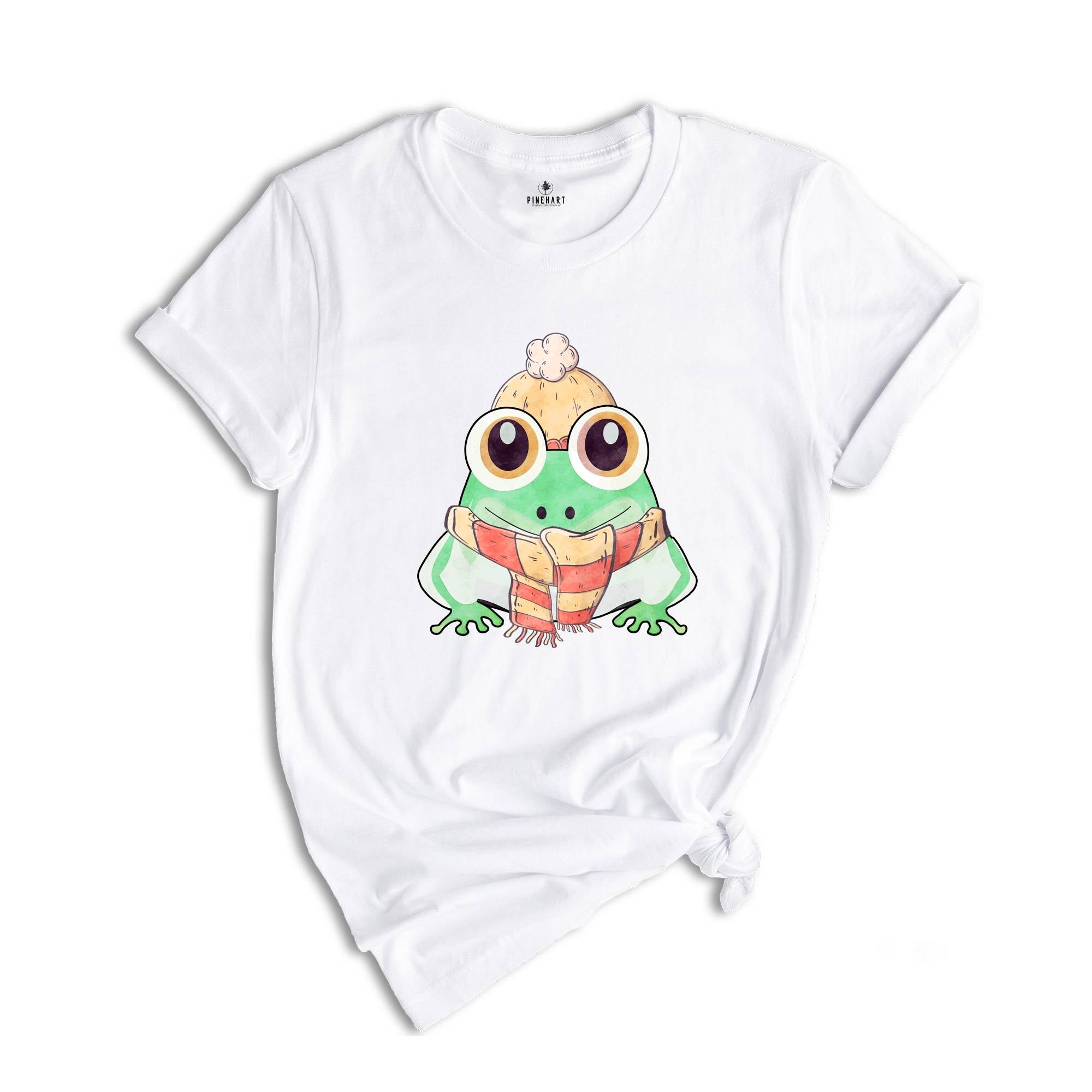 Cute Christmas Frog Tee, Funny Frog Shirt, Christmas Animal Shirt, Christmas Pajamas, Christmas Costume, Adorable Frog T-Shirt