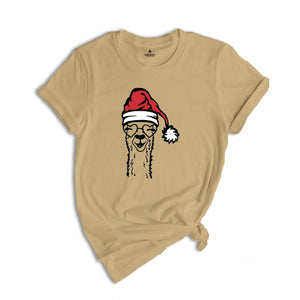 Cute Christmas Llama Shirt, Funny Christmas Shirt, Christmas Vibes T-Shirt, Christmas Party Shirt, Cute Llama Shirt, Christmas Pajamas