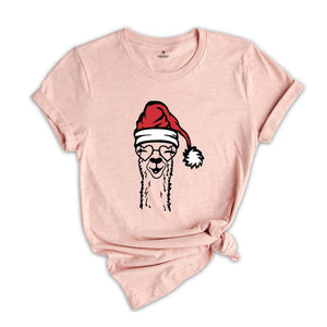 Cute Christmas Llama Shirt, Funny Christmas Shirt, Christmas Vibes T-Shirt, Christmas Party Shirt, Cute Llama Shirt, Christmas Pajamas