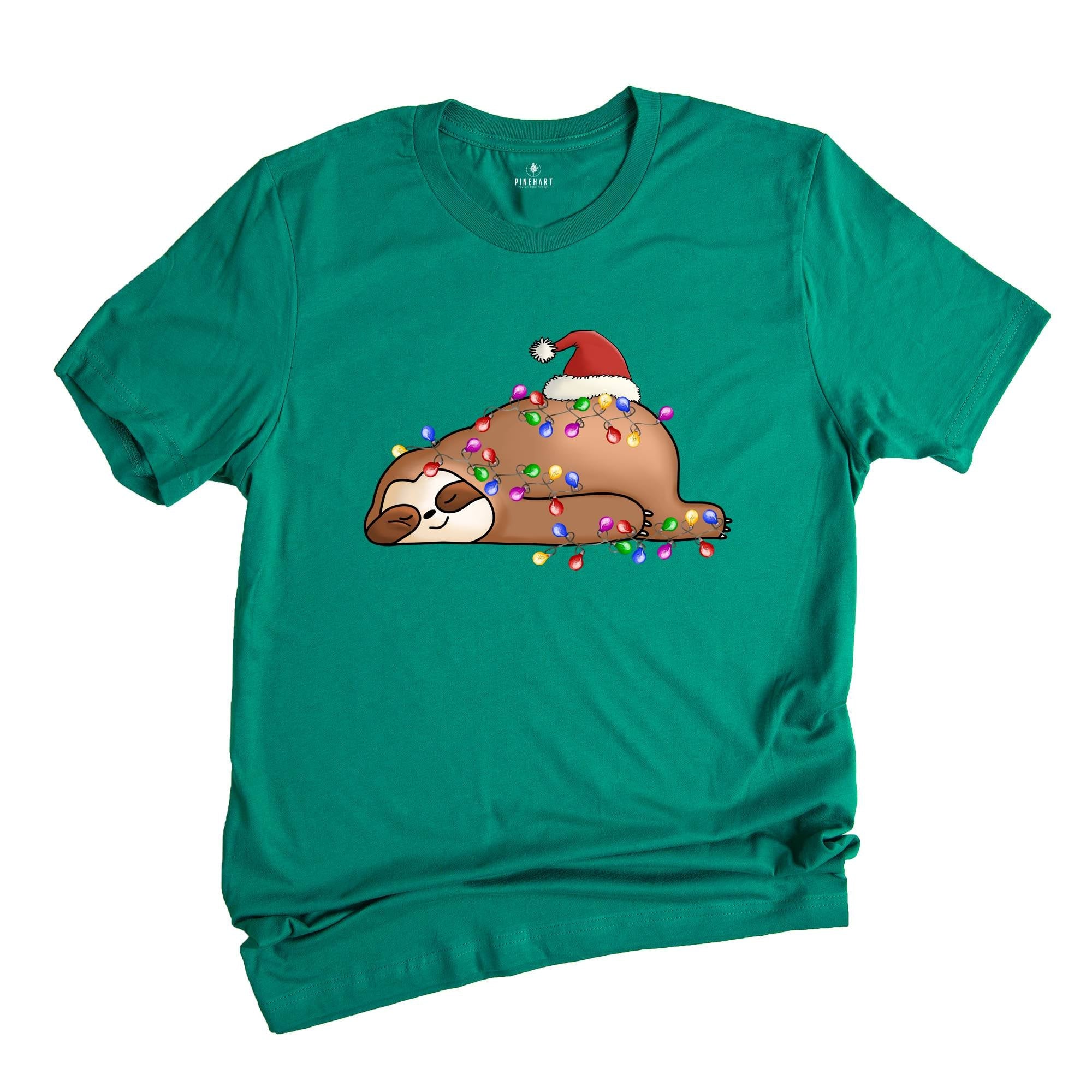 Cute Christmas Sloth T-Shirt, Christmas Animal Tee, Kids Christmas Shirt, Christmas Costume, Christmas Animal Tee