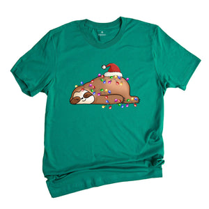 Cute Christmas Sloth T-Shirt, Christmas Animal Tee, Kids Christmas Shirt, Christmas Costume, Christmas Animal Tee