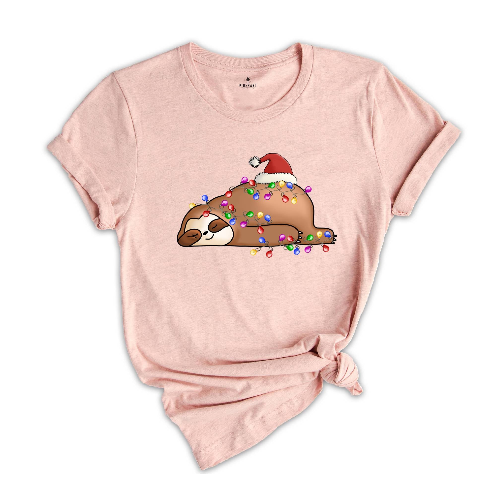 Cute Christmas Sloth T-Shirt, Christmas Animal Tee, Kids Christmas Shirt, Christmas Costume, Christmas Animal Tee