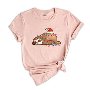 Cute Christmas Sloth T-Shirt, Christmas Animal Tee, Kids Christmas Shirt, Christmas Costume, Christmas Animal Tee