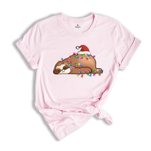 Cute Christmas Sloth T-Shirt, Christmas Animal Tee, Kids Christmas Shirt, Christmas Costume, Christmas Animal Tee