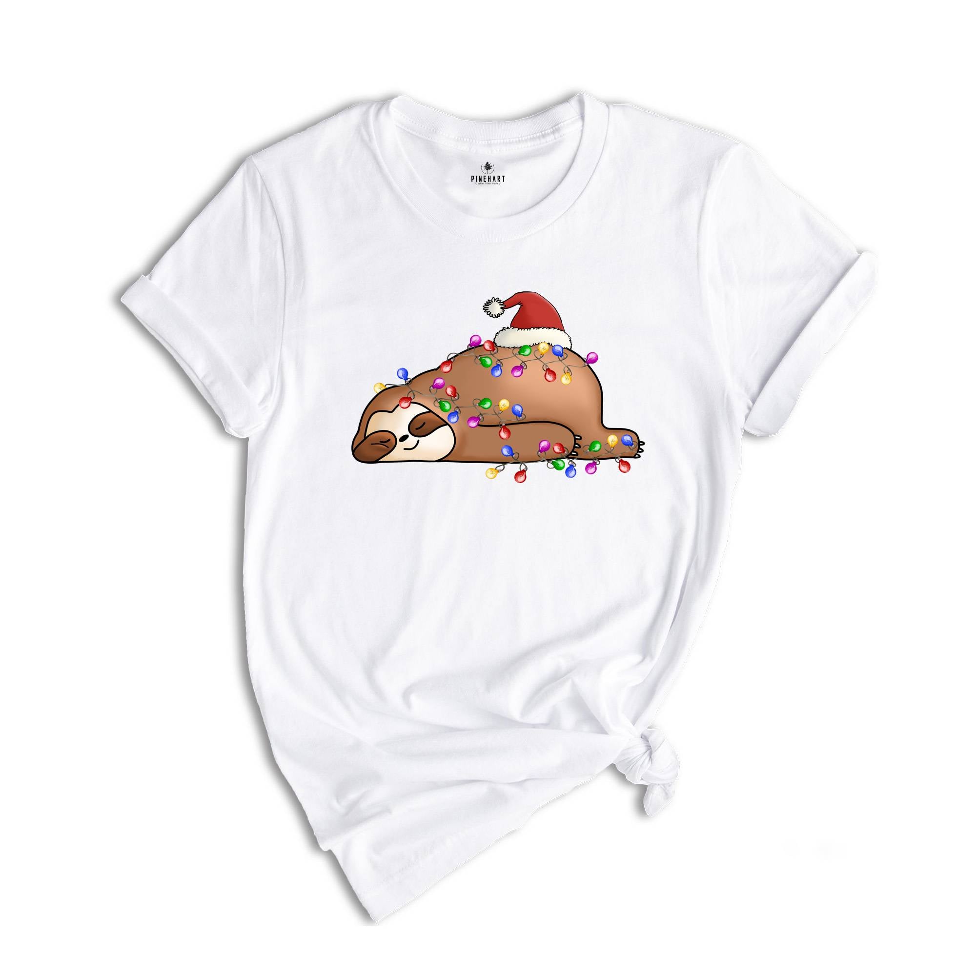 Cute Christmas Sloth T-Shirt, Christmas Animal Tee, Kids Christmas Shirt, Christmas Costume, Christmas Animal Tee